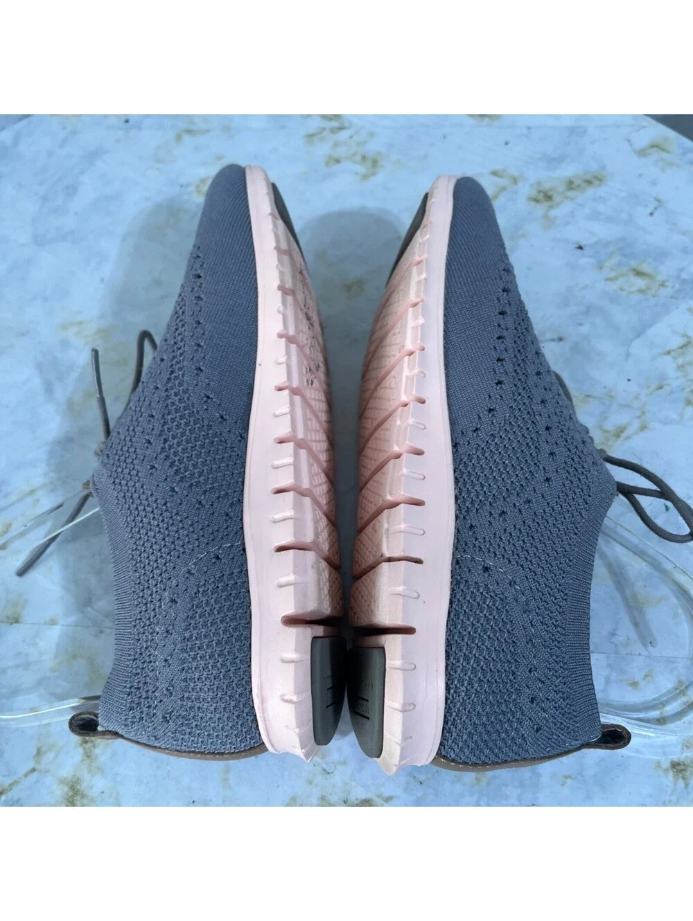 Cole Haan Zerogrand Stitchlite Womens Sz 6.5 Shoes Gray Pink Knit Comfort Oxford